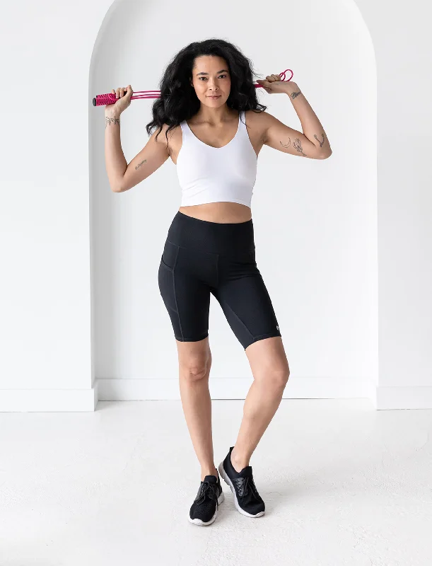 Elevate Your Practice With Affordable Yoga Wear LADIES BIKE SHORT W/ POCKETS