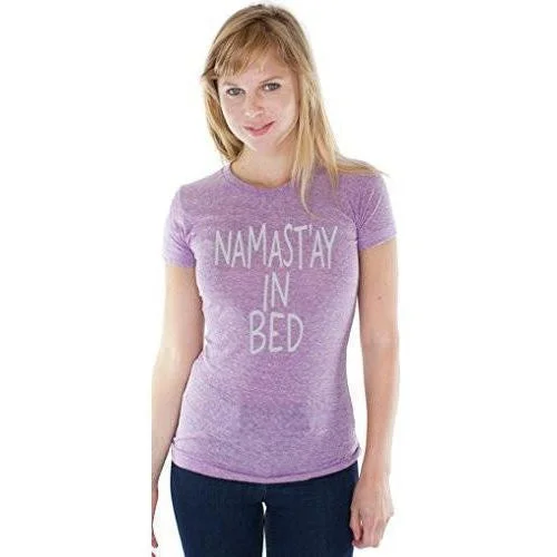 Ladies NAMAST'AY IN BED Old School Gym Tee - Made in America