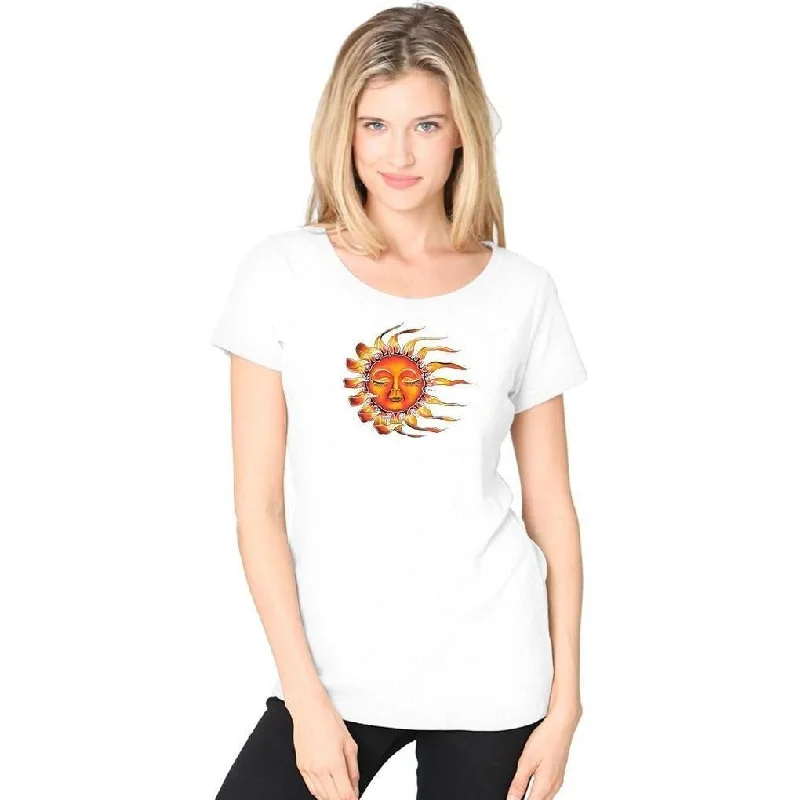 Ladies Sleeping Sun Recycled Triblend Yoga Tee