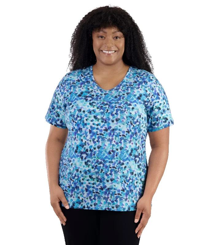 Lightweight, Breathable Yoga Wear At Special Prices LifeStyle Cotton Short Sleeve Top Monet Print Lightweight, Breathable Yoga Wear At Special Prices LifeStyle Cotton Short Sleeve Top Monet Print