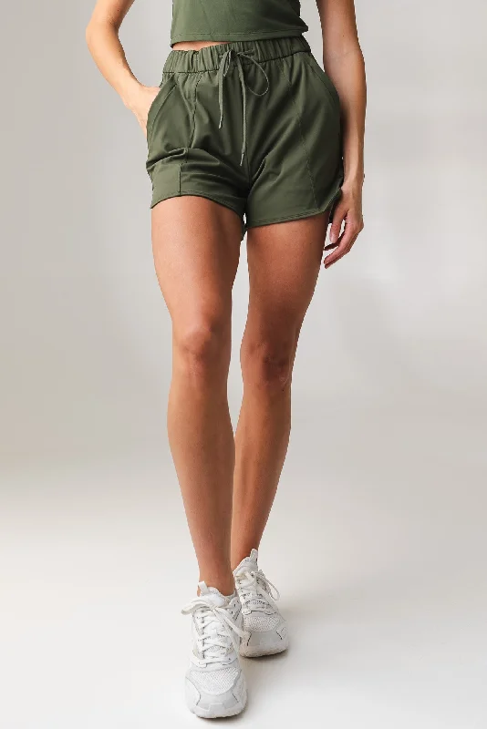 Shop High-Quality Yoga Apparel At Exclusive Discounts Vitality Nomad® Short - Olive