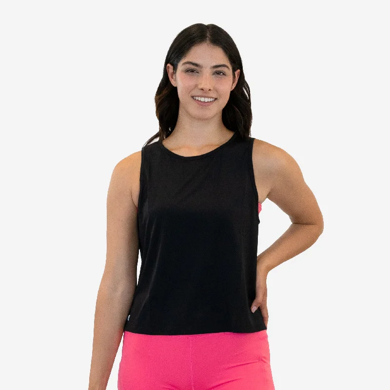 Affordable Activewear Designed For Movement Breathetech Open Back Tank - Black