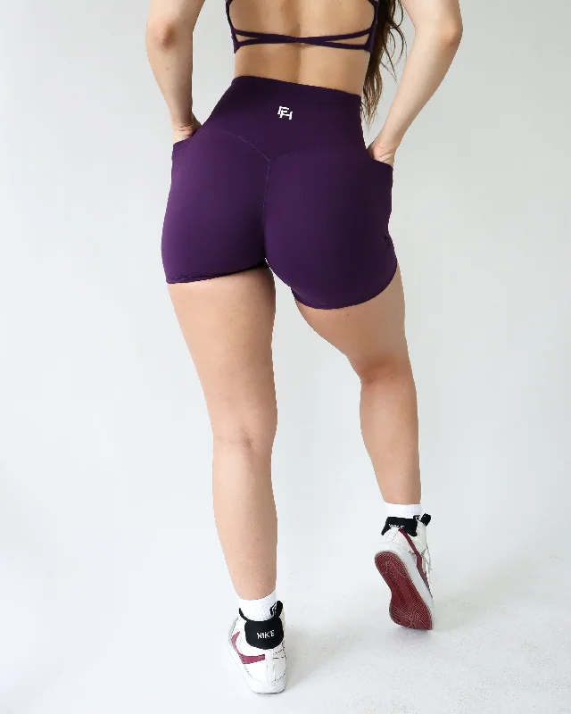 Your Yoga Essentials, Now At Lower Prices Performance Pocket Biker Shorts - Berry