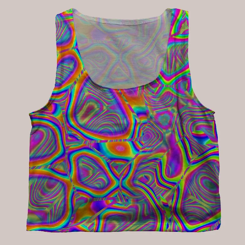 Psychedelic Cropped Tee (UV/RGB, Eco-Friendly) | METAMORPHOSIS