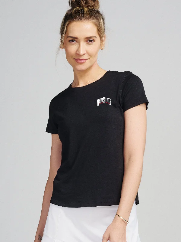 Master Every Pose With Premium Yoga Wear Deals Recess Fitness T-Shirt - Ohio State