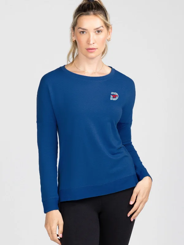 Sweat In Style With Yoga Clothing Discounts Riverwalk Sweatshirt - SMU