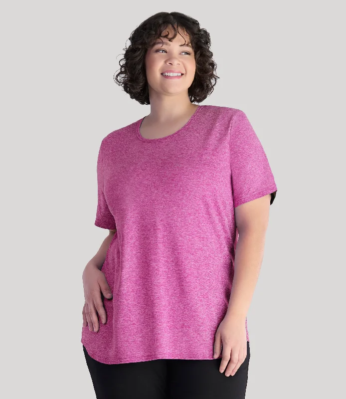 Flow In Comfort With Stylish Discounts SoftWik Scoop Neck Short Sleeve Top
