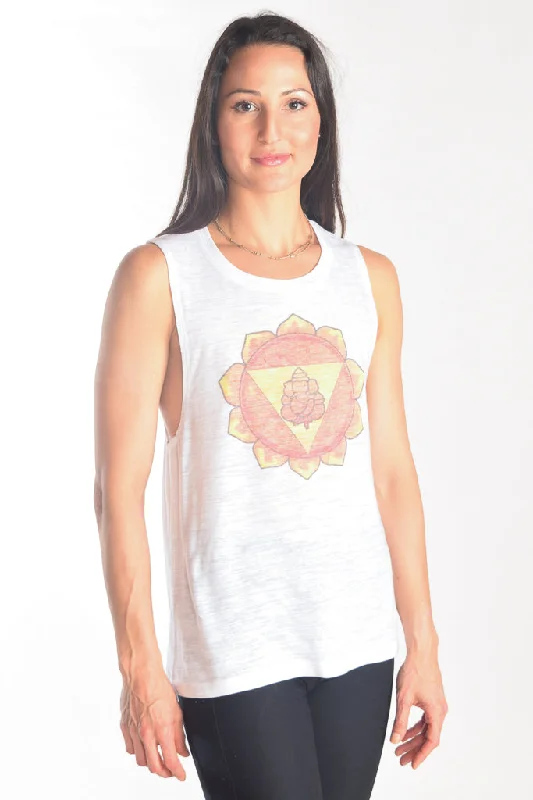 Stretch, Move, And Save On Yoga Clothing Solar Plexus Chakra on Boyfriend Tank