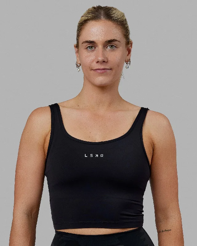 Affordable Activewear Designed For Movement Staple Active Cropped Tank - Black