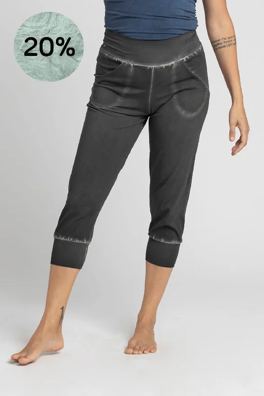 Don't Miss Out On Premium Yoga Wear Deals Stonewash Slouchy Capri Pants