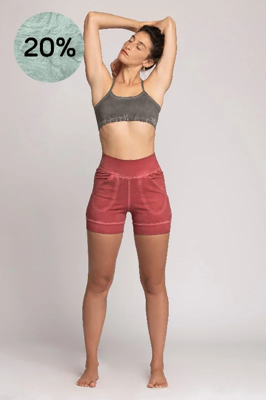 Performance Yoga Wear Now At Exclusive Discounts Stonewash Slouchy Yoga Shorts