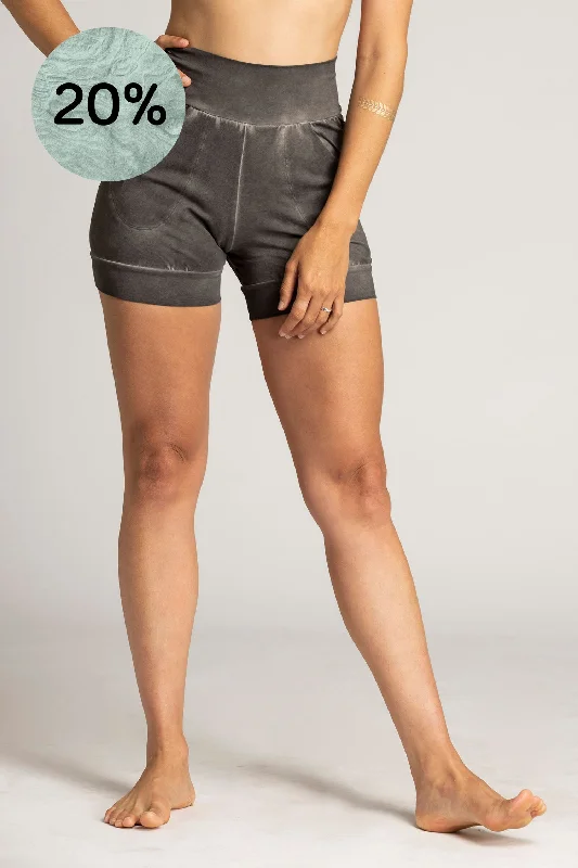 Master Every Pose With Premium Yoga Wear Deals Stonewash Slouchy Yoga Shorts