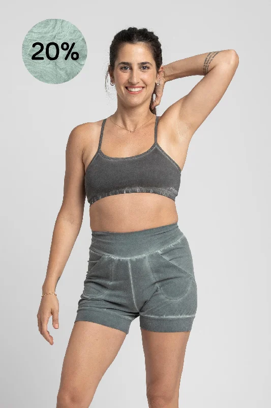 Soft, Supportive Yoga Wear At Unbeatable Savings Stonewash Slouchy Yoga Shorts