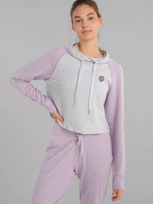 Namaste And Save On Yoga Apparel Varsity Hoodie - LSU