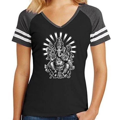 Ladies Ganesha V-neck Yoga Top