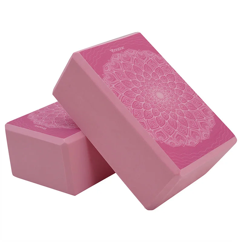 Mindful Movement Starts With Mindful Savings RDX D17 High Density EVA Foam Yoga Blocks Non-Slip Brick