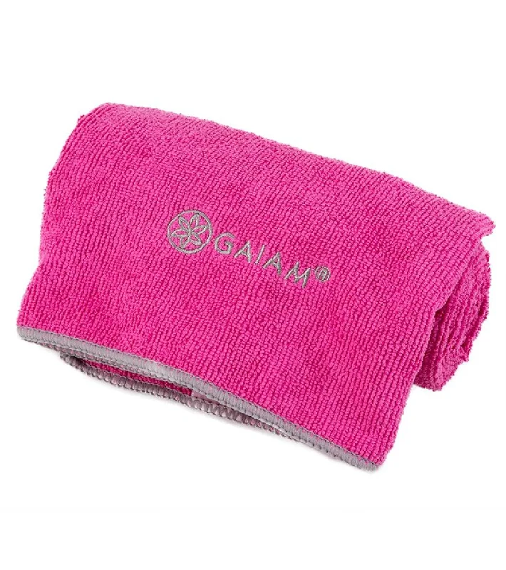 Unbeatable Discounts On Yoga Must-Haves Gaiam Thirsty Yoga Hand Towel Fuchsia Red/Frost Grey Unbeatable Discounts On Yoga Must-Haves Gaiam Thirsty Yoga Hand Towel Fuchsia Red/Frost Grey