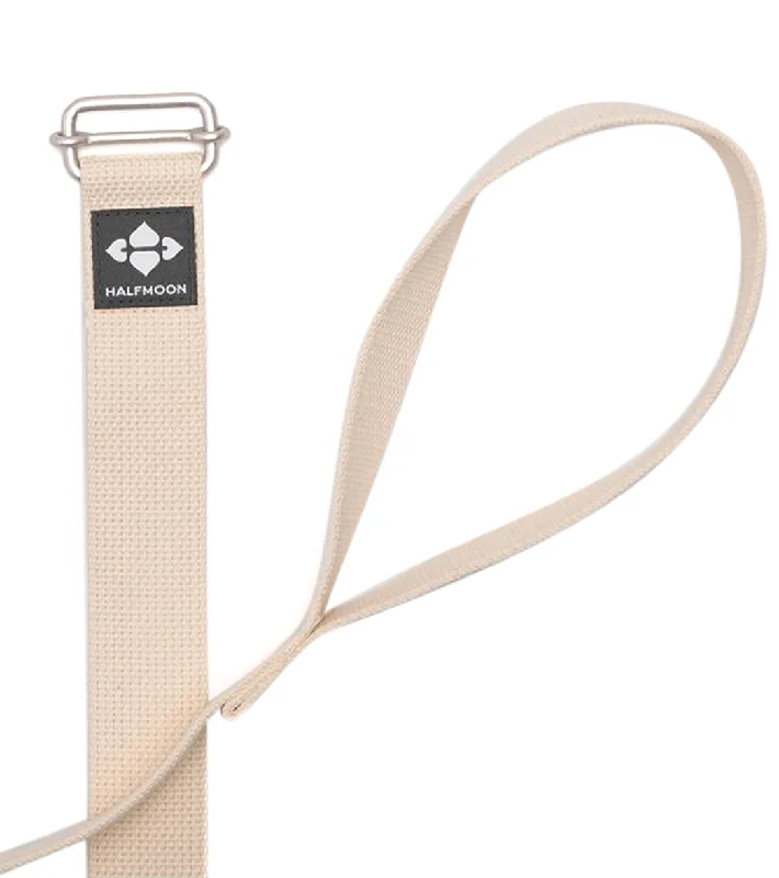 Your Yoga Routine, Upgraded For Less Halfmoon 6' Organic Cotton Loop Strap Natural