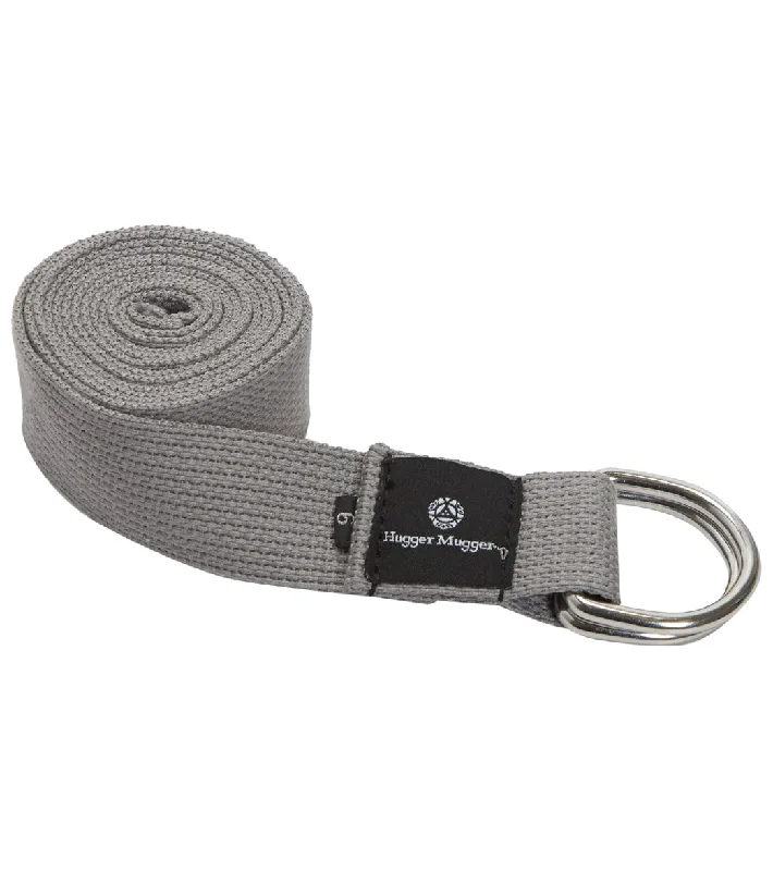 Lightweight, Durable Yoga Accessories At Lower Prices Hugger Mugger Cotton D-Ring Strap 6 ft Gray