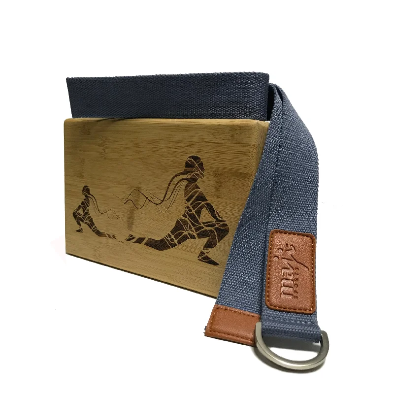 Exclusive Deals On Yoga Mats And Accessories Laser Engraved Bamboo Block & Strap Combo Exclusive Deals On Yoga Mats And Accessories Laser Engraved Bamboo Block & Strap Combo