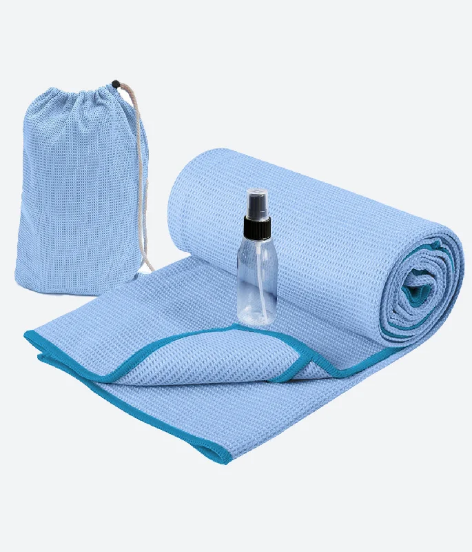 The Perfect Fit For Your Yoga Journey, Now On Sale Microfiber Silicone Coating Layer Yoga Towel - Blue The Perfect Fit For Your Yoga Journey, Now On Sale Microfiber Silicone Coating Layer Yoga Towel - Blue