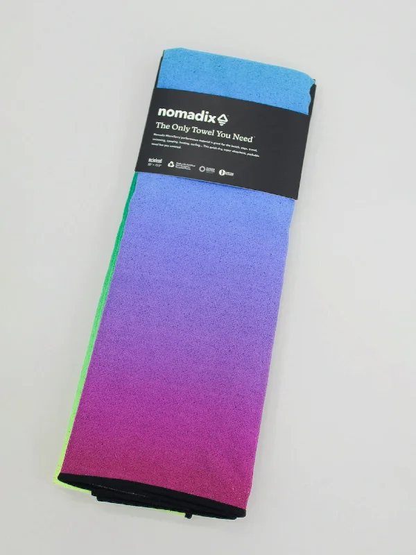 Stretch In Comfort With Affordable Yoga Gear Nomadix x CorePower Yoga Rainbow Towel 
