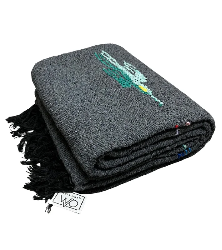 From Mat To Movement, Shop Yoga Deals West Path Thunderbird Mexican Yoga Blanket Heather Grey