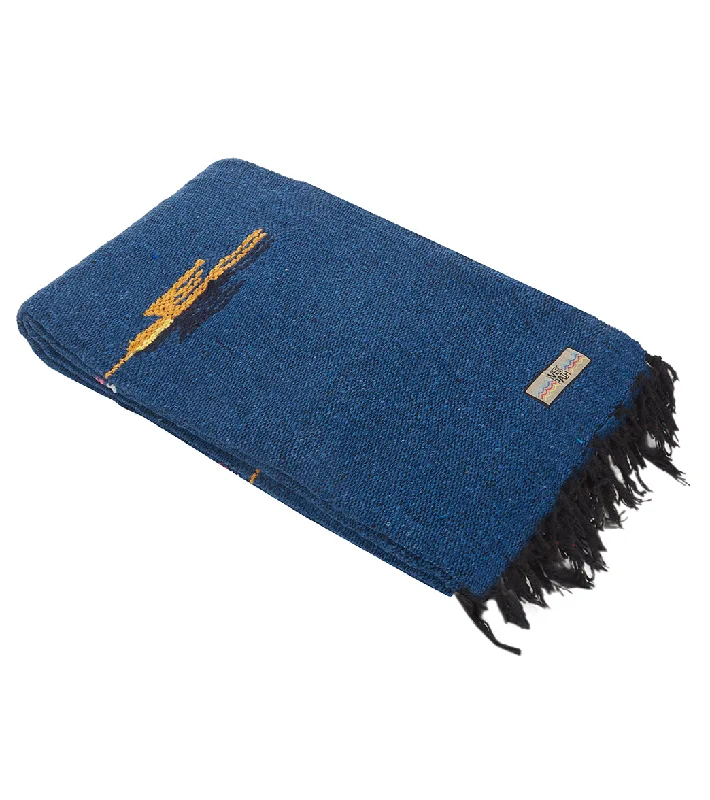 The Right Yoga Tools At The Right Price West Path Thunderbird Mexican Yoga Blanket Slate Blue The Right Yoga Tools At The Right Price West Path Thunderbird Mexican Yoga Blanket Slate Blue