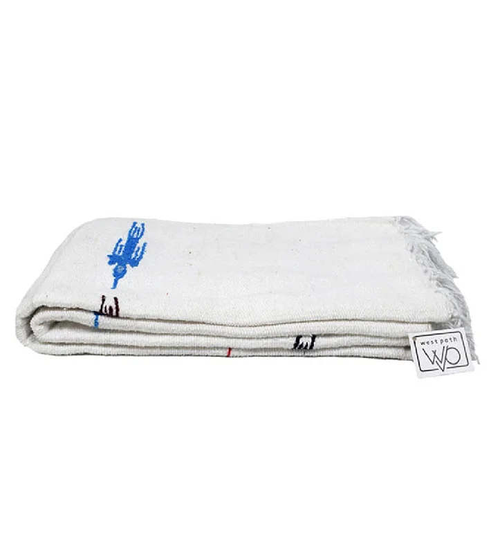 The Perfect Support For Every Pose At Special Prices West Path Thunderbird Mexican Yoga Blanket White The Perfect Support For Every Pose At Special Prices West Path Thunderbird Mexican Yoga Blanket White
