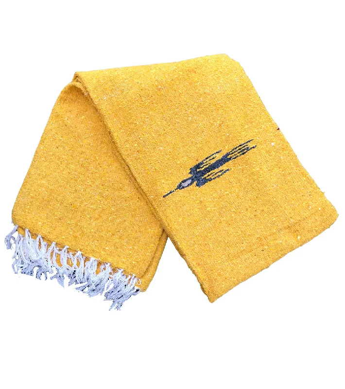 Affordable Comfort With Our Yoga Gear Discounts West Path Thunderbird Mexican Yoga Blanket Yellow