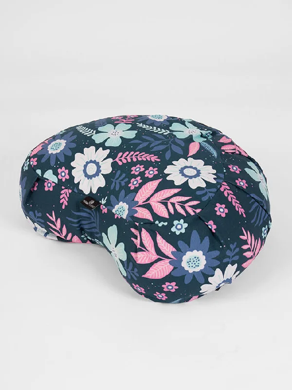 Lightweight, Breathable, And Now More Affordable Yoga Studio GOTS Organic Cotton Crescent Designed Buckwheat Cushion - Floral Collection Lightweight, Breathable, And Now More Affordable Yoga Studio GOTS Organic Cotton Crescent Designed Buckwheat Cushion - Floral Collection