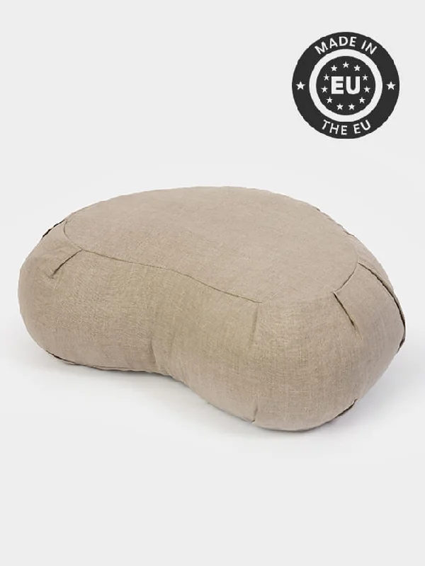 Flexible Prices For Flexible Moves Yoga Studio EU Organic Buckwheat Zafu Crescent Linen Cushion Flexible Prices For Flexible Moves Yoga Studio EU Organic Buckwheat Zafu Crescent Linen Cushion