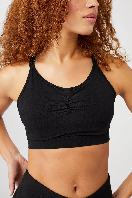 Affordable Yoga Fashion For Every Pose Infinity Bra (Black)