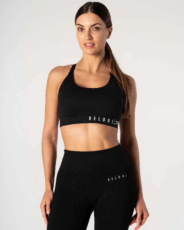 Shop High-Quality Yoga Apparel At Exclusive Discounts Core Sports Bra - Black 