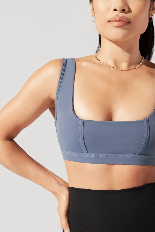 Soft, Supportive Yoga Wear At Unbeatable Savings Corset Bra - Blue Mist