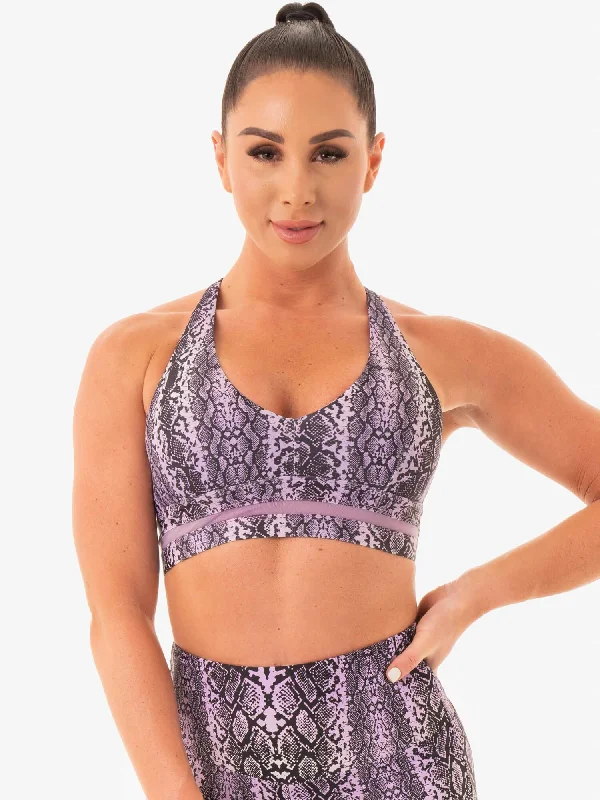 NEM X RW Sports Bra - Purple Snake