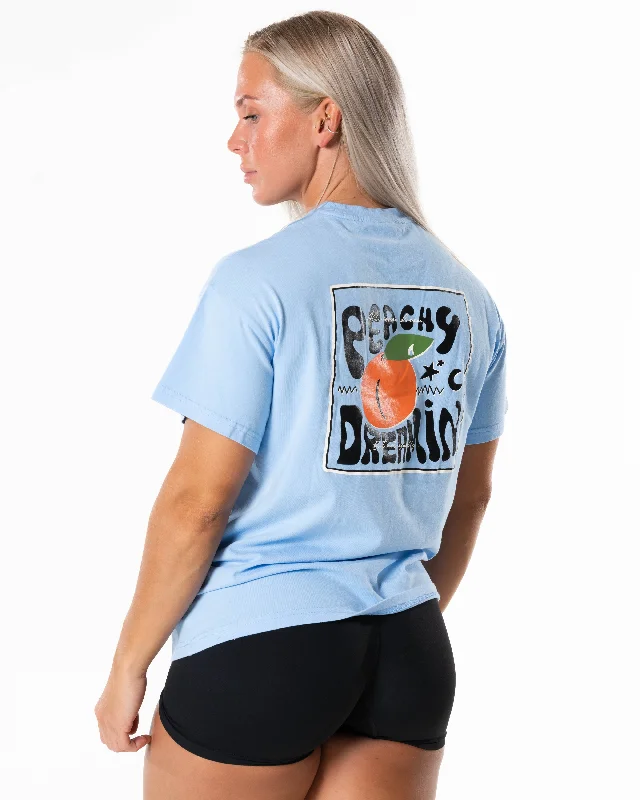 Move Freely With Premium Yoga Clothes At Great Prices Peachy T-shirt - Blue