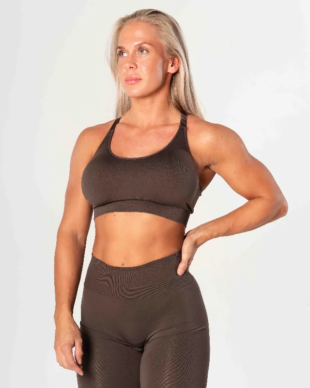 Breathable, Moisture-Wicking, And Budget-Friendly Prime Scrunch Top - Brown