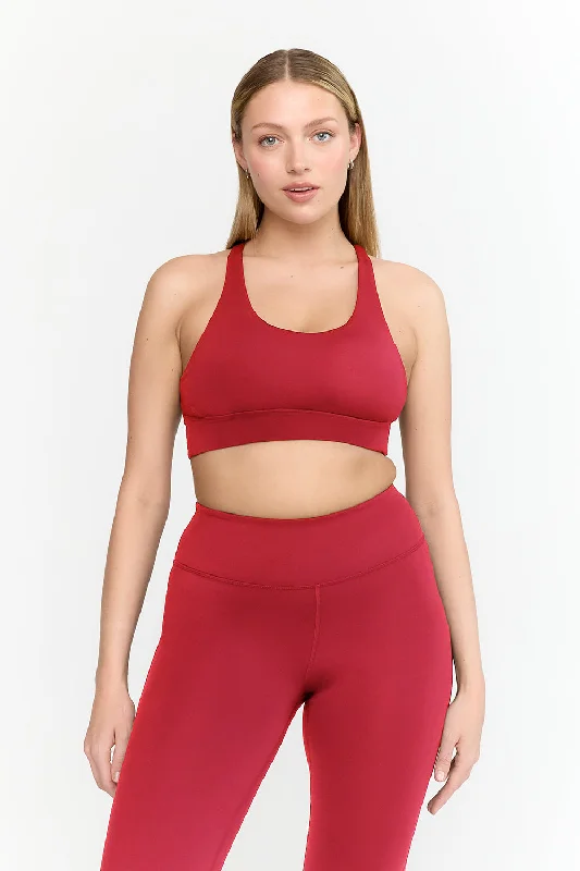 The Perfect Blend Of Comfort And Savings SKINLUXE LONGLINE TANK SPORTS BRA - RETRO RED The Perfect Blend Of Comfort And Savings SKINLUXE LONGLINE TANK SPORTS BRA - RETRO RED
