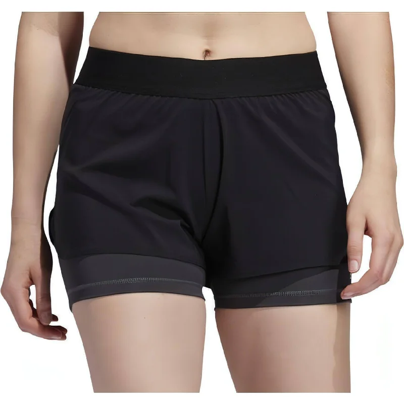 From Warm-Ups To Cooldowns, Shop And Save adidas AlphaSkin 2 In 1 Womens Training Shorts - Black From Warm-Ups To Cooldowns, Shop And Save adidas AlphaSkin 2 In 1 Womens Training Shorts - Black