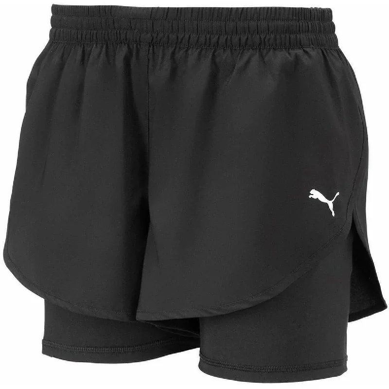 Look Good, Feel Good, And Save Big Puma Woven 2 In 1 Womens Running Shorts - Black