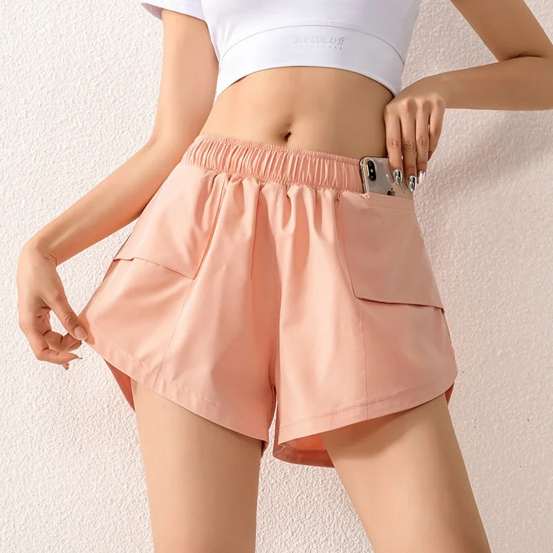 Unbeatable Deals On Breathable Yoga Apparel Running Quick-drying Gym Clothes Pocket Sports Shorts Women
