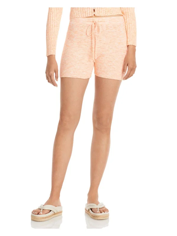 Limited-Time Savings On Yoga Leggings And Tops Womens Ribbed Knit Shorts