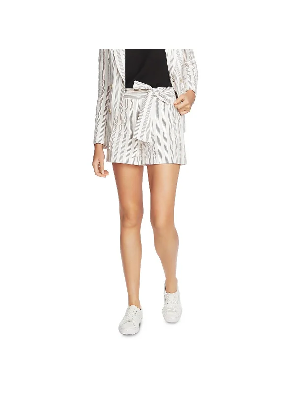 Elevate Your Practice With Affordable Yoga Wear Womens Woven Striped Dress Shorts