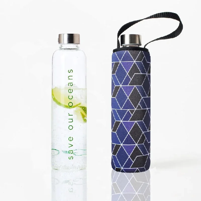Feel Grounded With Yoga Mats At Discounted Prices BBBYO Glass Water Bottle with Cover 750mL - Cubic Feel Grounded With Yoga Mats At Discounted Prices BBBYO Glass Water Bottle with Cover 750mL - Cubic