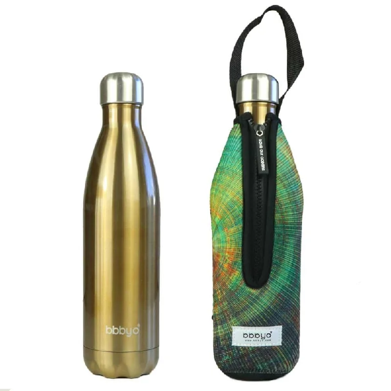 Flexible Prices For Flexible Moves BBBYO Stainless Steel Water Bottle with Cover 750ml - Gold Spiral Flexible Prices For Flexible Moves BBBYO Stainless Steel Water Bottle with Cover 750ml - Gold Spiral