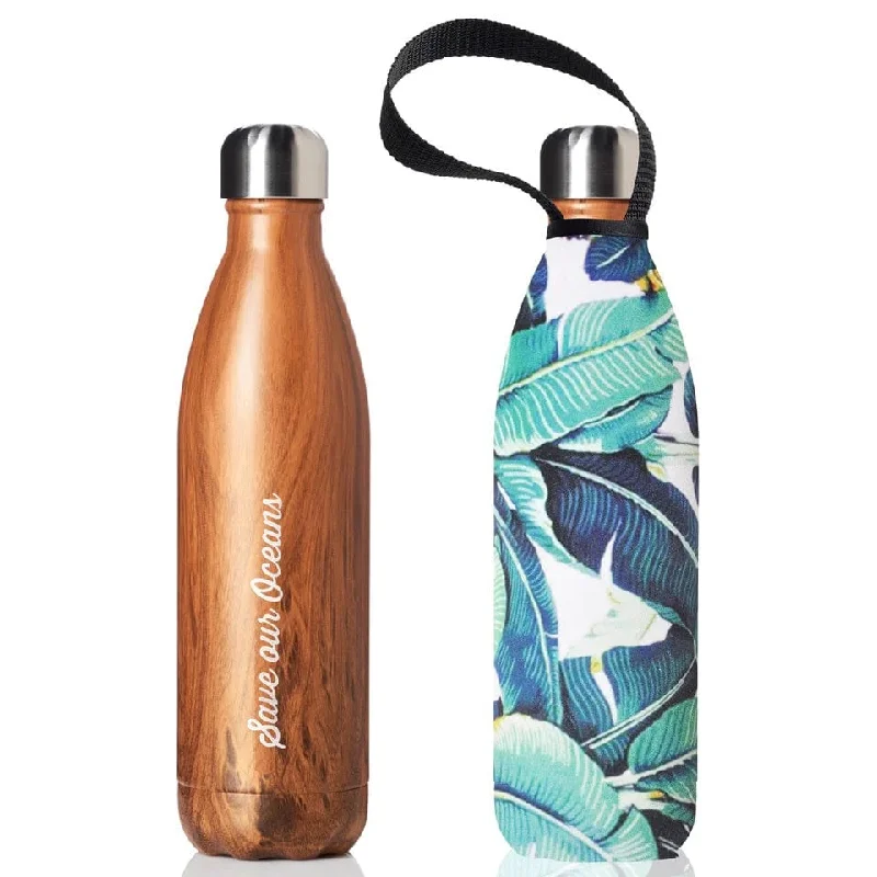 Affordable Luxury For Every Yoga Session BBBYO Woodgrain Stainless Steel Water Bottle with Cover 750mL - Banana Leaf Affordable Luxury For Every Yoga Session BBBYO Woodgrain Stainless Steel Water Bottle with Cover 750mL - Banana Leaf