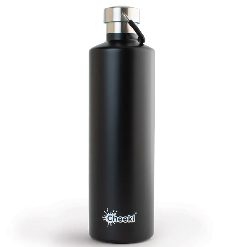Limited-Stock Sale On Yoga Must-Haves Cheeki 1 Litre Stainless Steel Insulated Bottle - Matte Black Limited-Stock Sale On Yoga Must-Haves Cheeki 1 Litre Stainless Steel Insulated Bottle - Matte Black