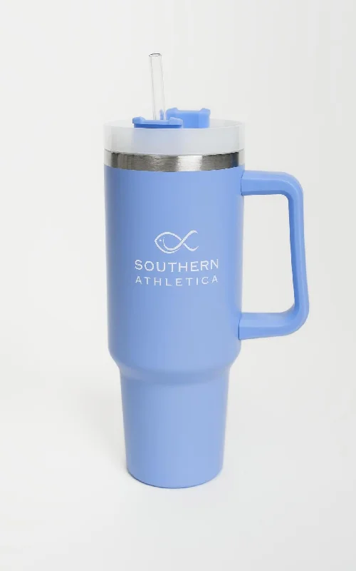 Stretch, Strengthen, And Save Today SA 40-oz Tumbler with Handle, Straw, and Lid