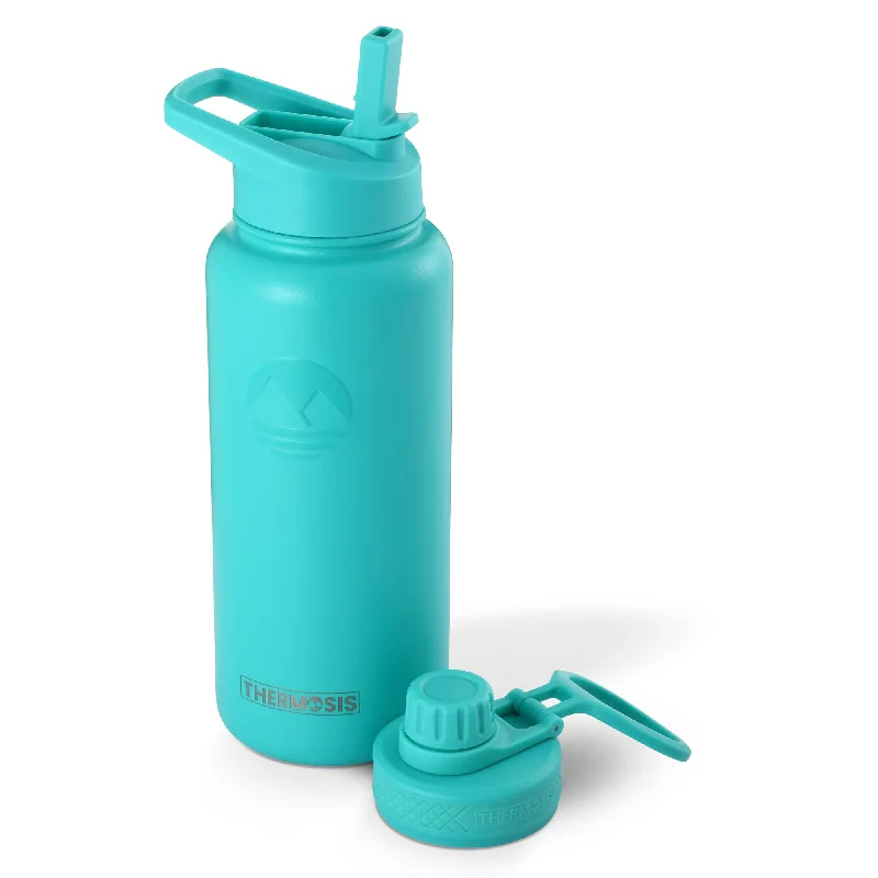 Flow Into Savings On Top Yoga Products Insulated (32oz) Stainless Steel Water Bottle - Teal Flow Into Savings On Top Yoga Products Insulated (32oz) Stainless Steel Water Bottle - Teal